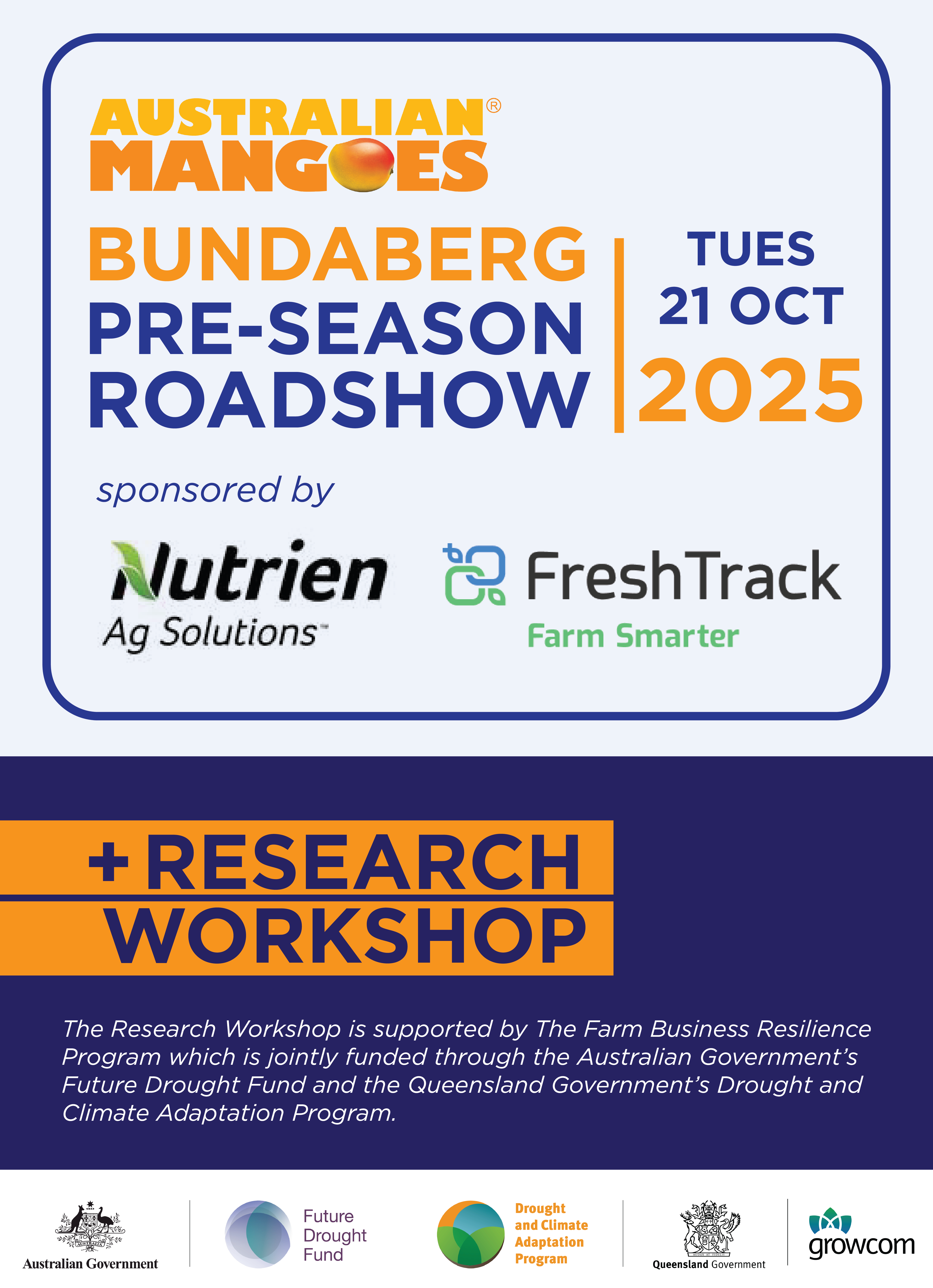 Bundaberg Pre-season Roadshow + Research Workshop