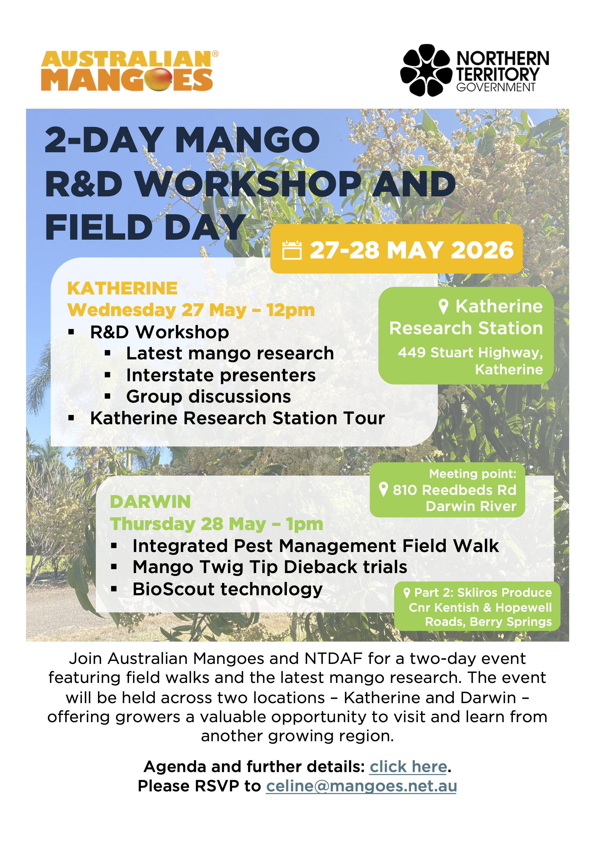 2-Day Mango R&D Workshop and Field Day - Darwin & Katherine